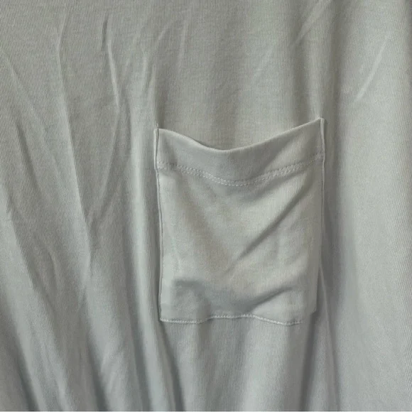 Good Luck Gem Drawstring Hem Tee White Size Medium Slouchy Rayon Top Lagenlook - Picture 2 of 4